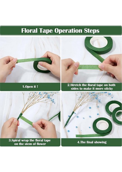 50 Adet Çiçek Bandı Kendinden Yapışkanlı Buket Çiçek Sapı Kağıt Bandı (Yurt Dışından) modelleri