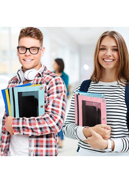 3'lü Halka Klasör Için Kalemlik, Çift Cepli, 6'lı Paket 6 Renk (Yurt Dışından) fırsatları