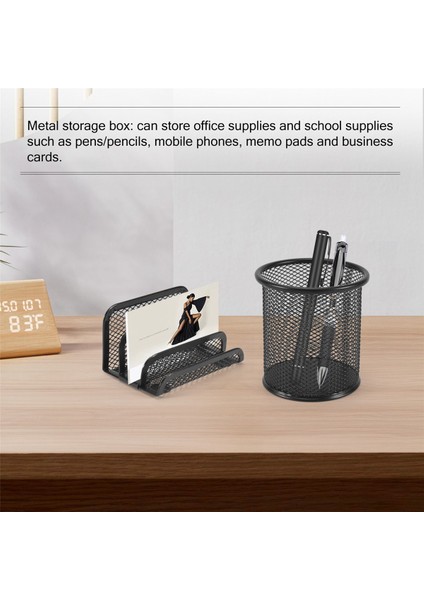 6 Adet/takım Masa Düzenleme Kalemlik Saklama Siyah Metal Örgü (Yurt Dışından) indirimleri