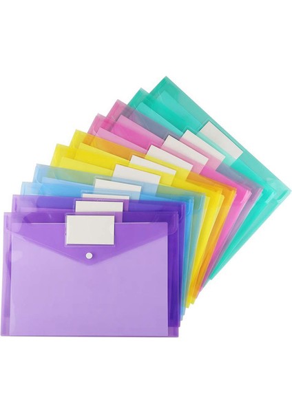 12 Adet Çok Amaçlı Dosya Zarfı A4 Plastik Pvc Çıtçıtlı Dosya Çantası (Yurt Dışından) modelleri
