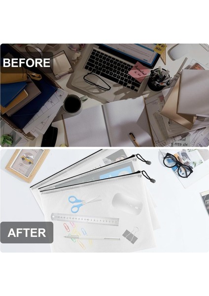 File Fermuarlı Çantalar, 24 Şeffaf Fermuarlı Cep, A4 Mektup Boyutu (Yurt Dışından) fiyatları