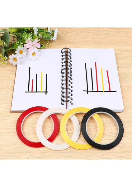 4 Rulo Kuru Silinebilir Tahta Bant Çizgileri 1/8in x 216FT Ince Beyaz Tahta Bandı (Yurt Dışından) fiyatları