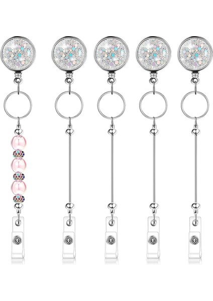 4 Adet Boncuklu Rozet Makaraları Boş Çubuk Dıy Simli Gümüş (Yurt Dışından) fiyatları