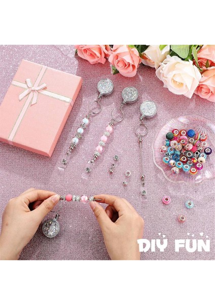 4 Adet Boncuklu Rozet Makaraları Boş Çubuk Dıy Simli Gümüş (Yurt Dışından) modelleri