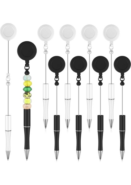 10 Adet Boncuk Kalem Siyah Mürekkep Tükenmez Kalem Dıy Kalem (Yurt Dışından)