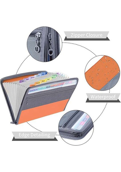 13 Bölmeli Dosya Klasörü Düzenleyici, Fermuarlı Dosya Kutusu Düzenleyici (Yurt Dışından) modelleri