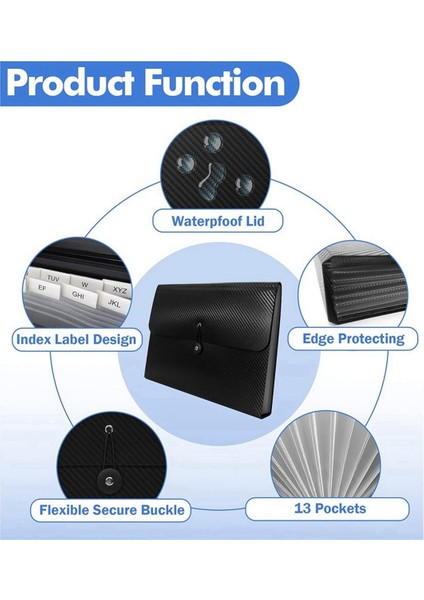 13 Cepli Genişleyen Klasör Akordeon Klasör, Okul Ofisi Için, 2 Adet (Yurt Dışından) fiyatları