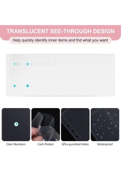 100 Zarf Para Tasarrufu Mücadelesi Para Biriktirme Dosyası, Pembe (Yurt Dışından) fiyatları