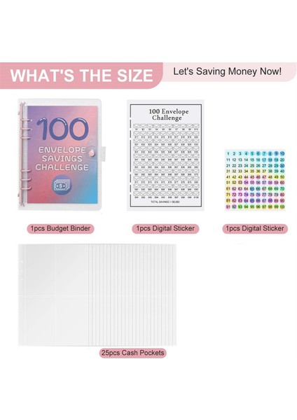 100 Zarf Para Tasarrufu Mücadelesi Para Biriktirme Dosyası, Pembe (Yurt Dışından) fırsatları