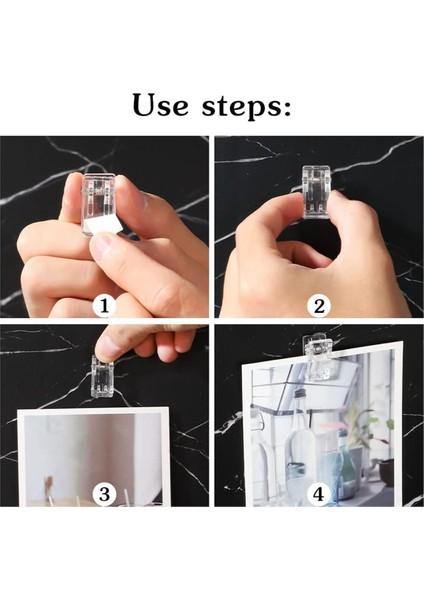 100 Adet Kendinden Yapışkanlı Klipsler, Ofis Fotoğrafı Noel Için Duvar Klipsleri (Yurt Dışından) modelleri