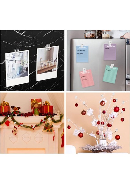 100 Adet Kendinden Yapışkanlı Klipsler, Ofis Fotoğrafı Noel Için Duvar Klipsleri (Yurt Dışından) indirimleri
