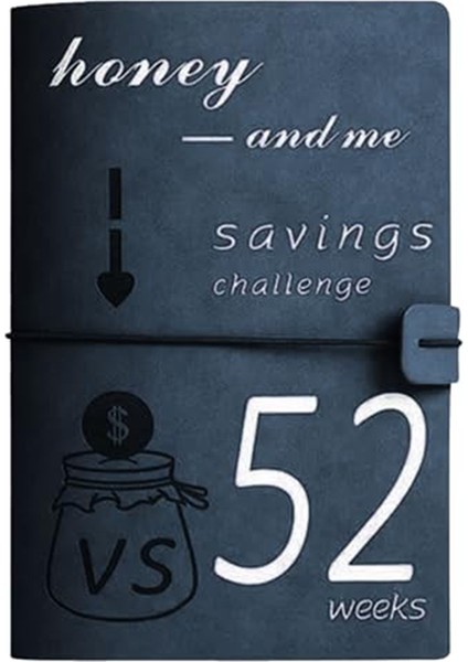 52 Hafta Para Biriktirme Mücadelesi Klasörü, 2024 Yeniden Kullanılabilir Bütçe Defteri Mavi (Yurt Dışından)