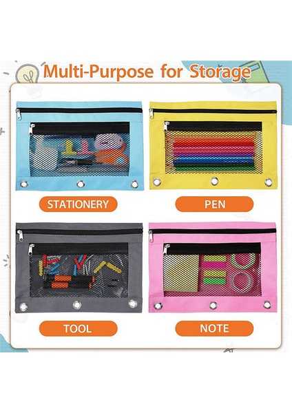 Halka Klasör Fermuarlı Kalem Kesesi Kılıfı Çantası Için 20 Adet Kalem Kesesi (Yurt Dışından) fiyatları