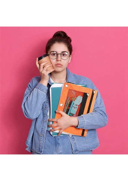 Halka Klasör Fermuarlı Kalem Kesesi Kılıfı Çantası Için 20 Adet Kalem Kesesi (Yurt Dışından) modelleri