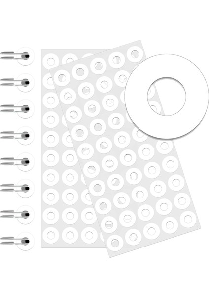 Okul Ofisi Için Kendinden Yapışkanlı Beyaz Delik Güçlendirme Çıkartmaları (Yurt Dışından)
