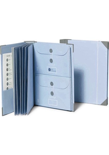 Ofis/okul Için Genişleyen Klasör ve Defter Saklama Çantası Mavi (Yurt Dışından) indirimleri