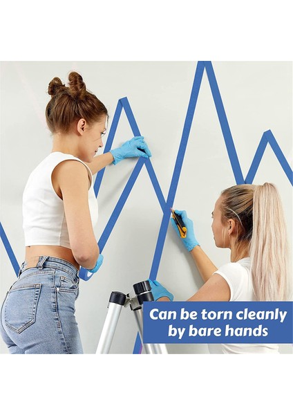 10 Rulo Mavi Boyacı Bandı Duvar Güvenli Boya Bandı 1,2 Inç x 55 Yard (Yurt Dışından) fırsatları