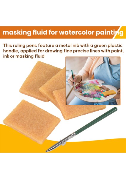 Sanat Cetvel Kalem Seti, Maskeleme Uygulamak Için 4 Parça Kalıntı Silgisi (Yurt Dışından) indirimleri