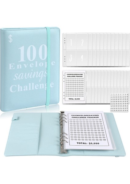 100 Zarf Para Tasarrufu Mücadelesi Klasörü, Mavi (Yurt Dışından) fırsatları