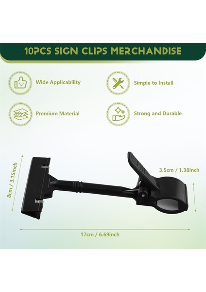10 Adet Ayarlanabilir Plastik Tabela Tutucu, Klipsli Stil Çift Kafa (Yurt Dışından) fırsatları