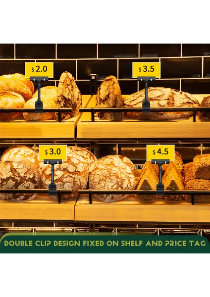 10 Adet Ayarlanabilir Plastik Tabela Tutucu, Klipsli Stil Çift Kafa (Yurt Dışından) indirimleri