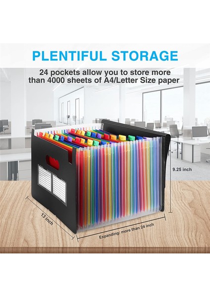 24 Cepli Boş Etiketli Genişleyen Dosya Klasörü Masaüstü Klasörleri (Yurt Dışından) fiyatları