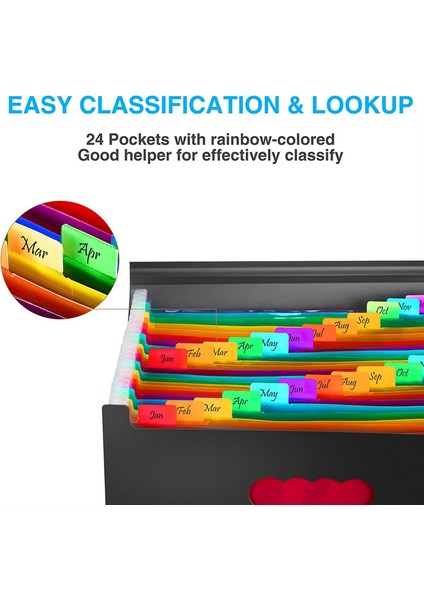 24 Cepli Boş Etiketli Genişleyen Dosya Klasörü Masaüstü Klasörleri (Yurt Dışından) modelleri