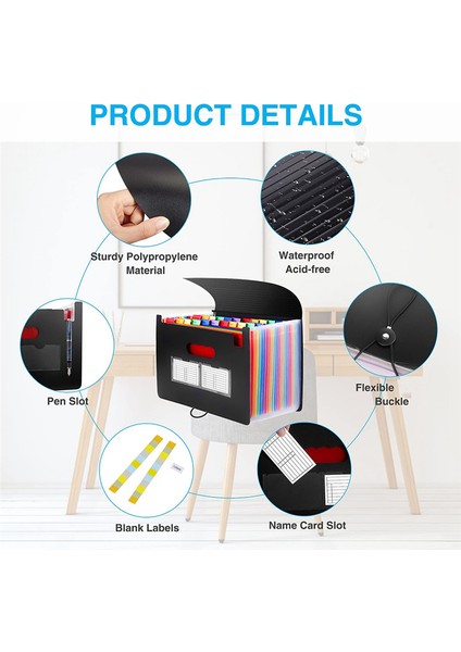 24 Cepli Boş Etiketli Genişleyen Dosya Klasörü Masaüstü Klasörleri (Yurt Dışından) fırsatları