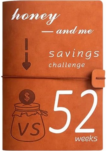 52 Hafta Para Biriktirme Mücadelesi Klasörü, 2024 Yeniden Kullanılabilir Bütçe Defteri Kahverengi (Yurt Dışından)