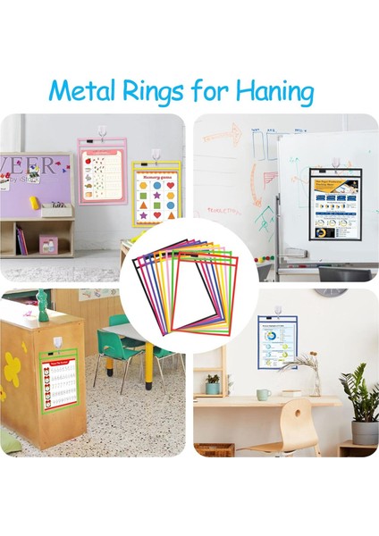 10 Adet Kuru Silinebilir Cepler, Ekstra Büyük Tekrar Kullanılabilir Kuru Silinebilir Cep Kapakları (Yurt Dışından) indirimleri