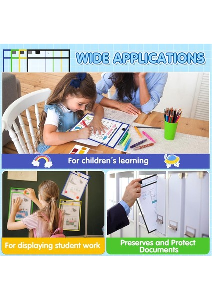 Tekrar Kullanılabilir Not Tutucu Cep Plastik Dosya Çantası Kuru Silinebilir Kılıf D (Yurt Dışından) indirimleri