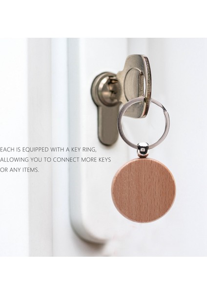 10 Adet Boş Yuvarlak Ahşap Anahtarlık Kendin Yap Ahşap Anahtarlıklar 40X40MM (Yurt Dışından) modelleri