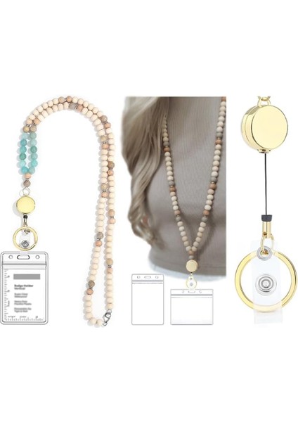 Anahtarlar Için Geri Çekilebilir Askılar Kimlik Rozeti Tutucu Amazonite (Yurt Dışından) fiyatları