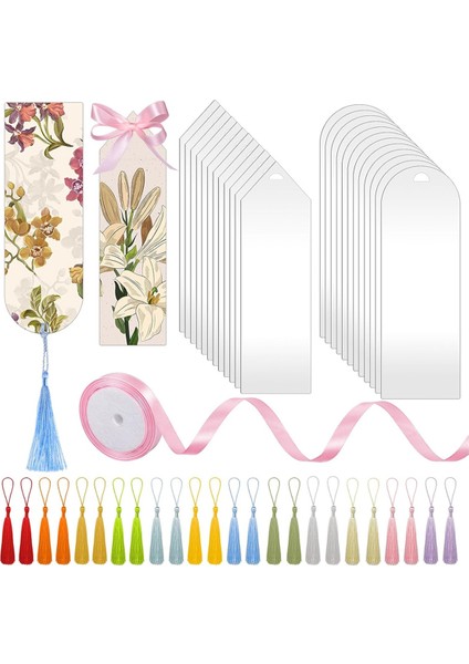 49 Adet Akrilik Ayraç Boşluğu Kitleri, Şeffaf Akrilik El Sanatları Ayraçları (Yurt Dışından)