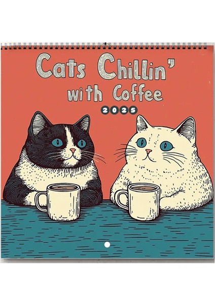 2025 Kedi Takvimi - 2025 Kediler ' Kahveli Takvim (Yurt Dışından)