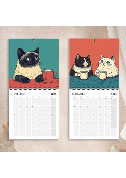 2025 Kedi Takvimi - 2025 Kediler ' Kahveli Takvim (Yurt Dışından) modelleri