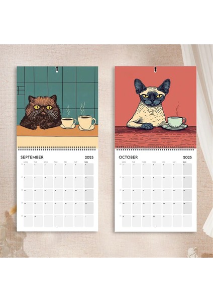2025 Kedi Takvimi - 2025 Kediler ' Kahveli Takvim (Yurt Dışından) fırsatları