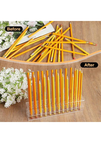 Akrilik Kalemlik, 24 Yuvalı Kalem Sergileme Standı Şeffaf Kalemlik (Yurt Dışından) fırsatları