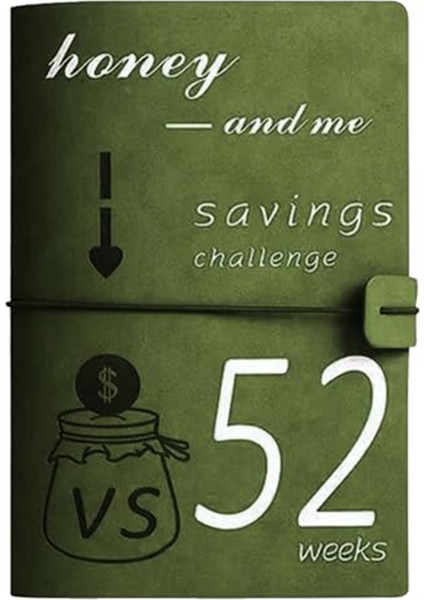 52 Hafta Para Biriktirme Mücadelesi Klasörü, 2024 Yeniden Kullanılabilir Bütçe Defteri Yeşil (Yurt Dışından)