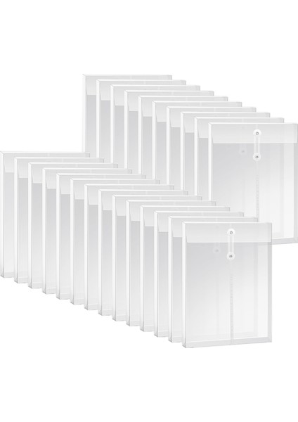 A4 Boyutunda Şeffaf Plastik Zarflar, Ipli Kapatma, Ofis Için 24 Adet (Yurt Dışından)