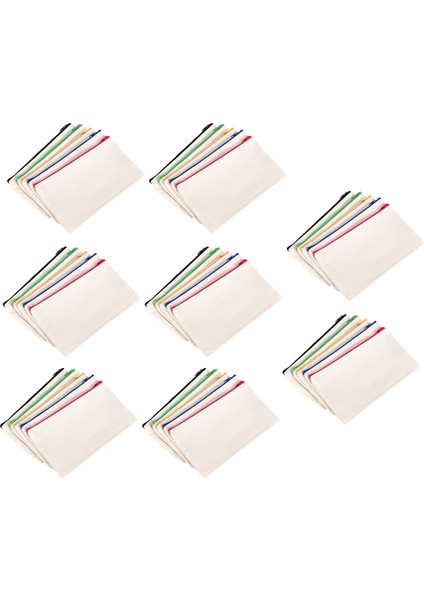 40 Adet Tuval Kozmetik Çantası Tuval Fermuarlı Çanta Kalem Kutusu Kendin Yap Seyahat (Yurt Dışından) fiyatları