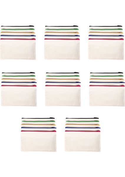 40 Adet Tuval Kozmetik Çantası Tuval Fermuarlı Çanta Kalem Kutusu Kendin Yap Seyahat (Yurt Dışından) modelleri