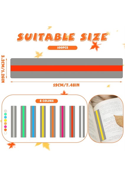 100 Paket Okula Dönüş Rehberli Okuma Şeritleri Çizgi Okuyucu Şeritleri (Yurt Dışından) fiyatları