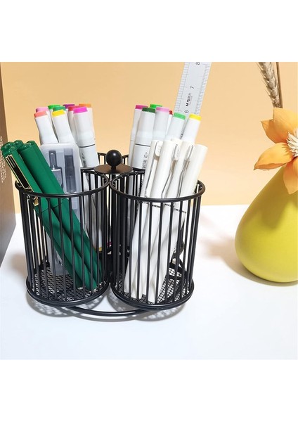 Siyah Kalemlik Düzenleyici, Metal 360° Dönebilen Kalem Saklama (Yurt Dışından) fiyatları