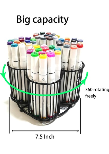 Siyah Kalemlik Düzenleyici, Metal 360° Dönebilen Kalem Saklama (Yurt Dışından) fırsatları