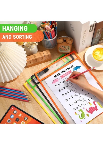 Tekrar Kullanılabilir Not Tutucu Cep Plastik Dosya Çantası Kuru Silinebilir Kılıf C (Yurt Dışından) indirimleri