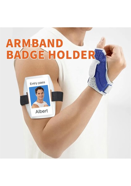 Ayarlanabilir Elastik Askılı 6 Adet Kol Bandı Kimlik Kartı Tutucu (Yurt Dışından) fiyatları