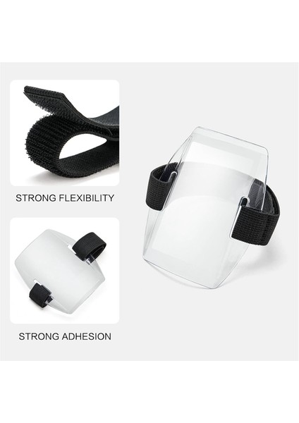 Ayarlanabilir Elastik Askılı 6 Adet Kol Bandı Kimlik Kartı Tutucu (Yurt Dışından) fırsatları