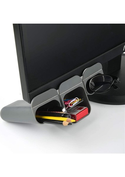 Yapıştırılabilir Pc Ekran Kalem Tutucu Masaüstü Saklama Kutuları (Yurt Dışından)