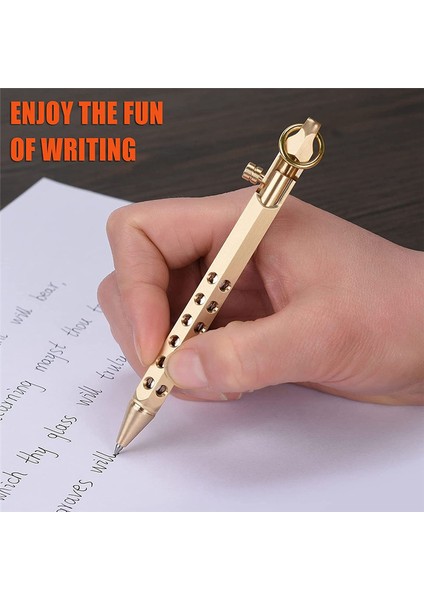 Cıvata Aksiyonlu Kalem Masif Pirinç Kalem Metal Kalem (Retro B) (Yurt Dışından) fiyatları